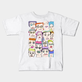 Faces cartoon Kids T-Shirt